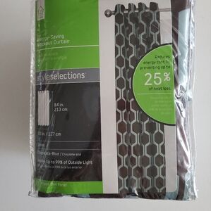 Blackout thermal lined grommet single curtain panel